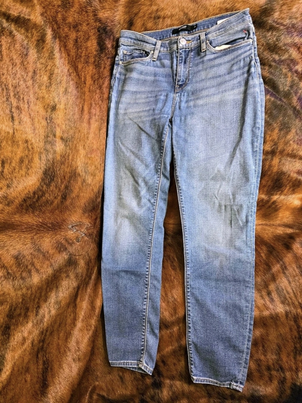 Hudson Los Angeles Nico Super Skinny Ankle Jeans Blue Waist 29, Inseam 27